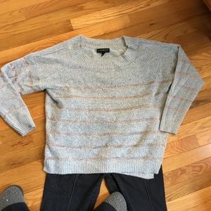Silver Striped Pewter Pullover